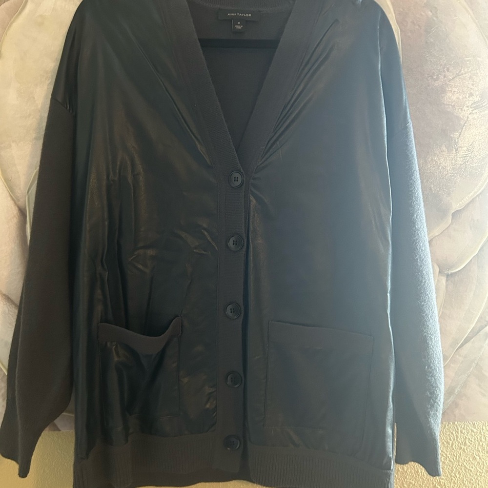 Ann Taylor Black Button-Up Blazer